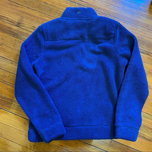 Vineyard vines new with tags blue Sherpa quarter zip - Picture 4 of 5
